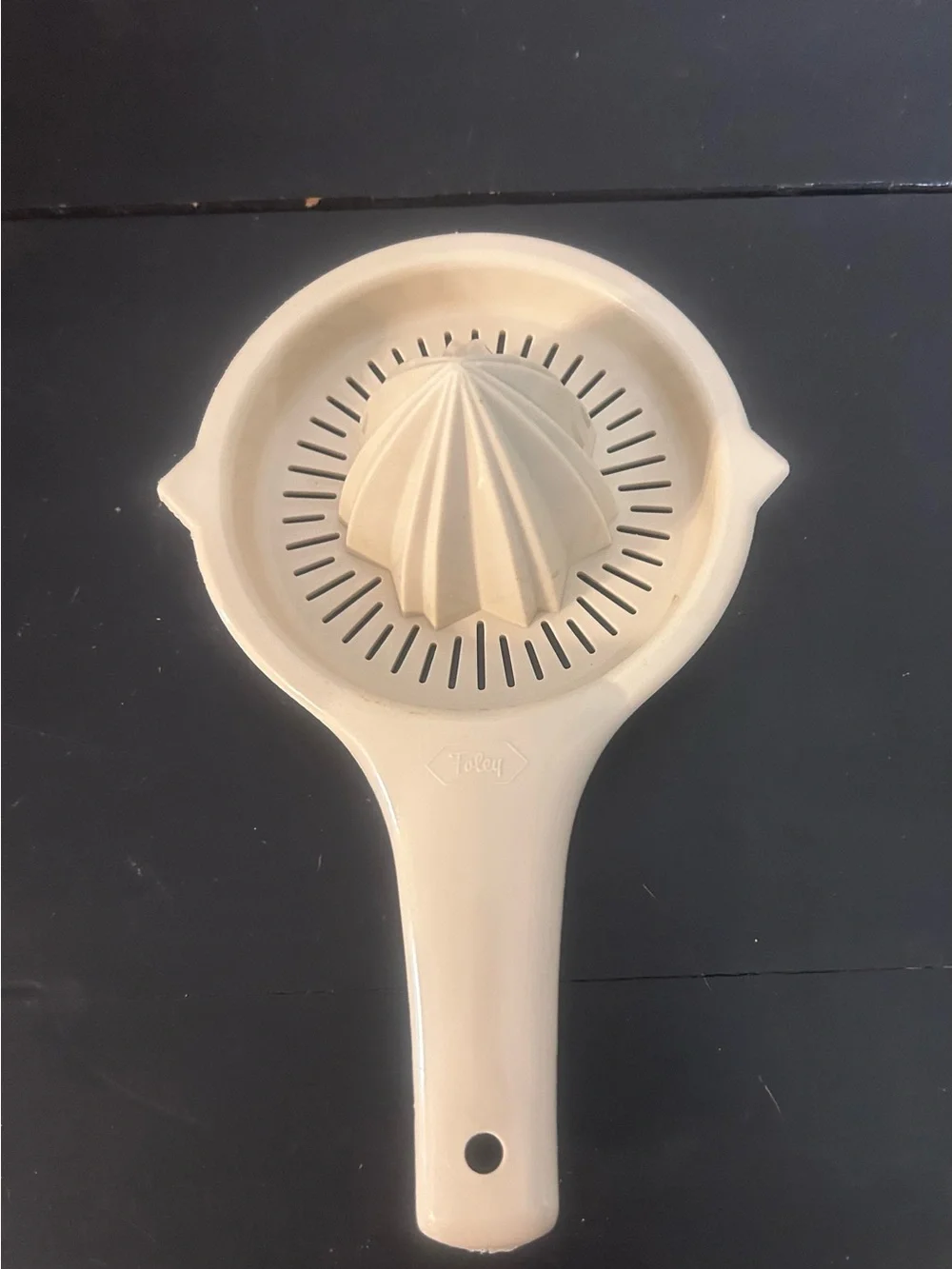 Vintage Foley Plastic Handheld Citrus Juicer Reamer Strainer
